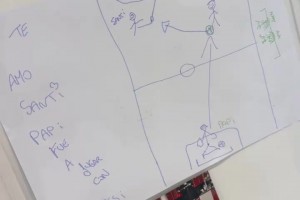 大马丁给儿子画画留言：爸爸和梅