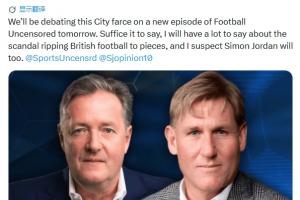 你是懂流量的！摩根：明天节目我们会聊聊曼城这场闹剧